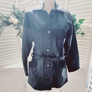 COLLECTION CA LEATHER JACKET MADE IN ITALY SIZE SM/LG